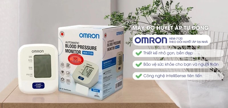 Máy đo huyết áp bắp tay tự động Omron HEM-7120