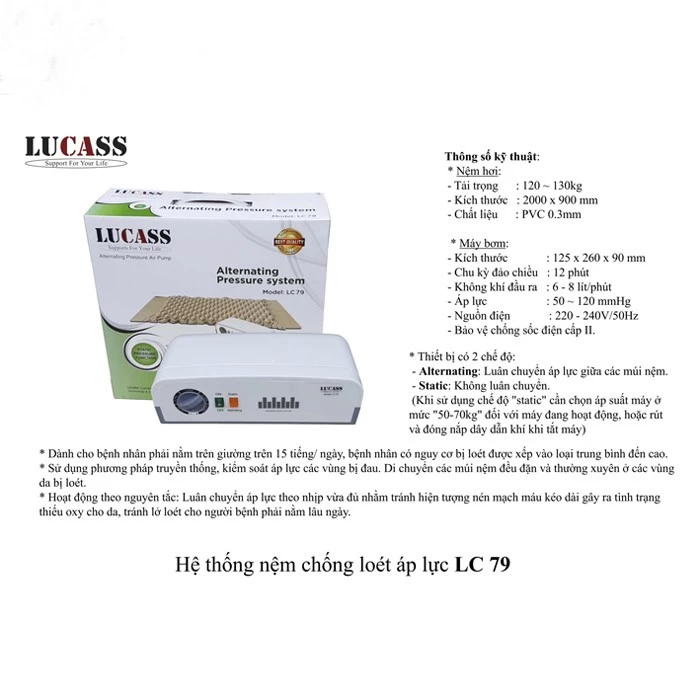 ĐỆM KHÍ CHỐNG LỞ LOÉT LUCASS LC-79