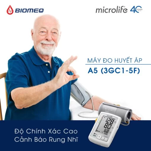 Máy đo huyết áp bắp tay Microlife A5 (BP 3GC1-5F)