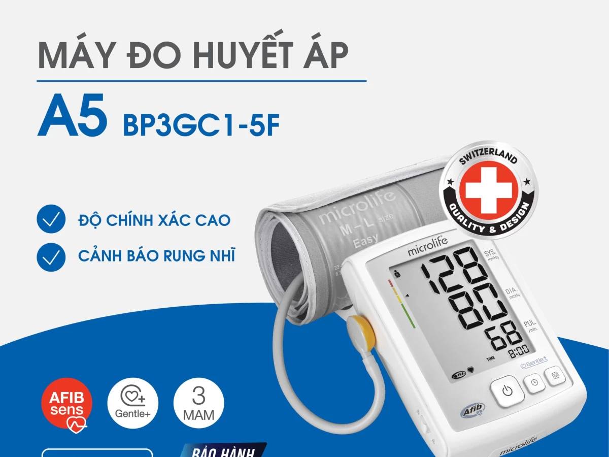 Máy đo huyết áp bắp tay Microlife A5 (BP 3GC1-5F)