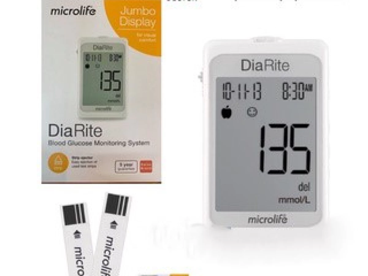 Que thử đường huyết Microlife DiaRite BGM Test 50 que/hộp