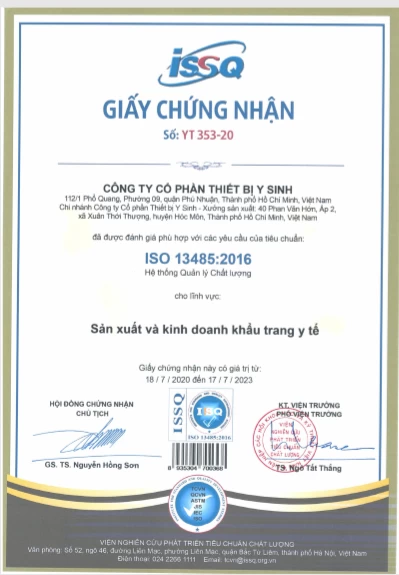 Khẩu trang y tế kháng khuẩn 4 lớp chuẩn y tế BIOMEQ hộp 50 cái