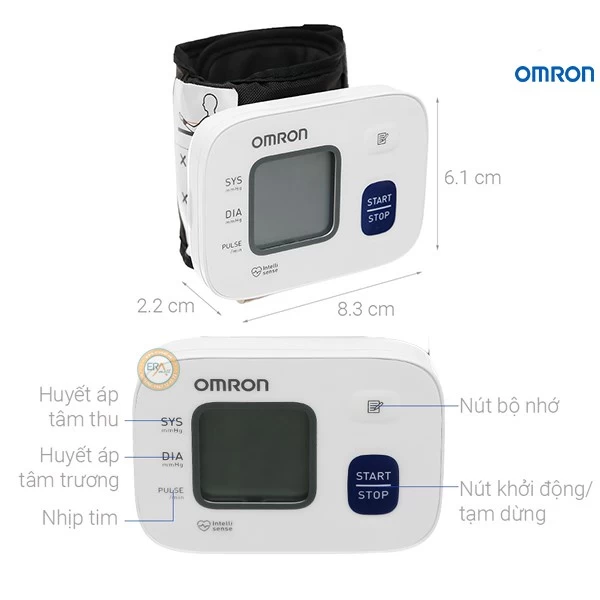 Máy đo huyết áp cổ tay Omron HEM-6161